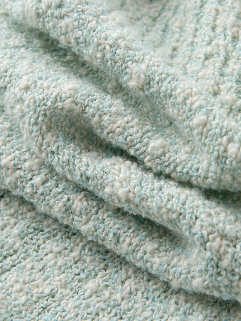 FSLE Pleteni kardigan dugih rukava s okruglim izrezom za žene 2024., novi dizajn u francuskom stilu, elegantni gornji dio od cvjetne pređe 24FS13141