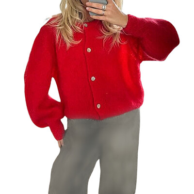 2024 m. nauji moteriški megztiniai, lengvi, vienspalviai megzti, šilti rudens mezginiai, skirti gatvės drabužiams