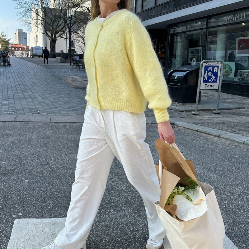 2024 m. nauji moteriški megztiniai, lengvi, vienspalviai megzti, šilti rudens mezginiai, skirti gatvės drabužiams