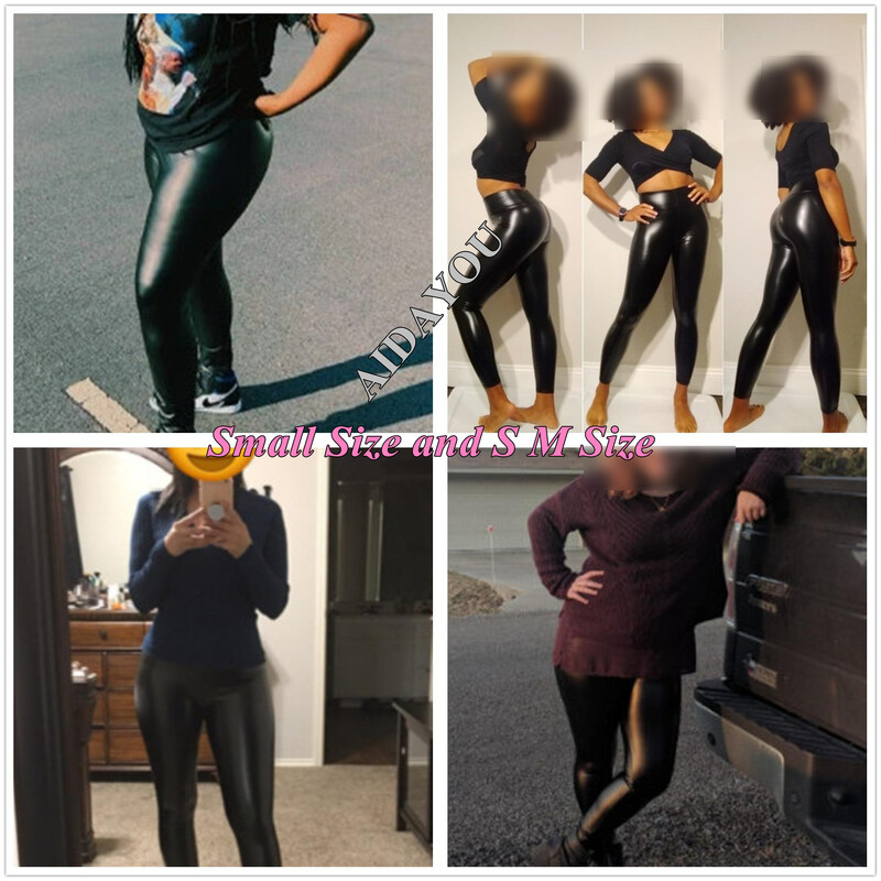 Plusz méretű műbőr PU leggings fényes szövet fekete lányok spandex szövet Pleather leggings rugalmas magas derekú Jegging