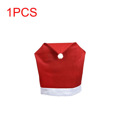 1-10 db Karácsonyi Mikulás sapka székhuzat Karácsonyi dekorációs asztal Újév 2023 Dísz otthonra Navidad Noel karácsonyi ajándék