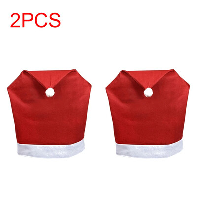 1-10 db Karácsonyi Mikulás sapka székhuzat Karácsonyi dekorációs asztal Újév 2023 Dísz otthonra Navidad Noel karácsonyi ajándék