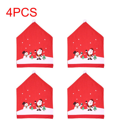 1-10 db Karácsonyi Mikulás sapka székhuzat Karácsonyi dekorációs asztal Újév 2023 Dísz otthonra Navidad Noel karácsonyi ajándék