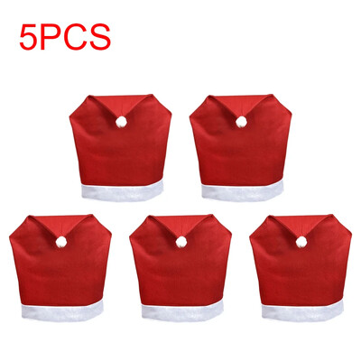 1-10 db Karácsonyi Mikulás sapka székhuzat Karácsonyi dekorációs asztal Újév 2023 Dísz otthonra Navidad Noel karácsonyi ajándék
