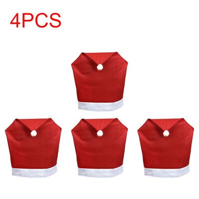 1-10 db Karácsonyi Mikulás sapka székhuzat Karácsonyi dekorációs asztal Újév 2023 Dísz otthonra Navidad Noel karácsonyi ajándék