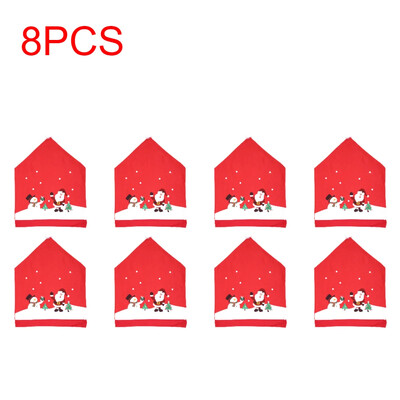 1-10 db Karácsonyi Mikulás sapka székhuzat Karácsonyi dekorációs asztal Újév 2023 Dísz otthonra Navidad Noel karácsonyi ajándék