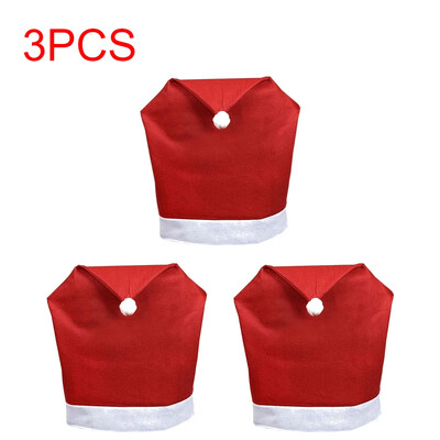 1-10 db Karácsonyi Mikulás sapka székhuzat Karácsonyi dekorációs asztal Újév 2023 Dísz otthonra Navidad Noel karácsonyi ajándék