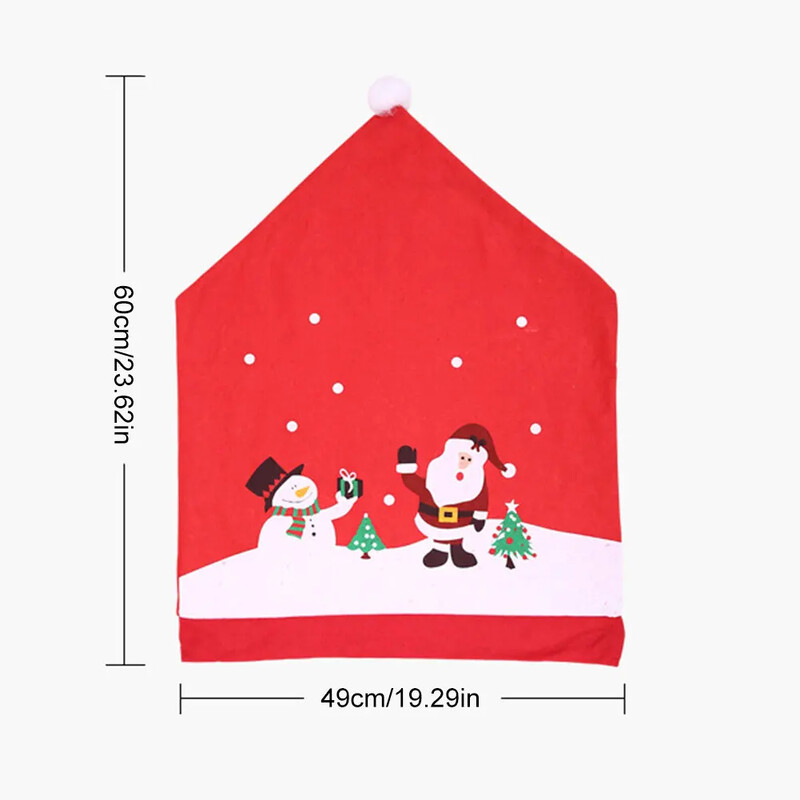 1-10 db Karácsonyi Mikulás sapka székhuzat Karácsonyi dekorációs asztal Újév 2023 Dísz otthonra Navidad Noel karácsonyi ajándék