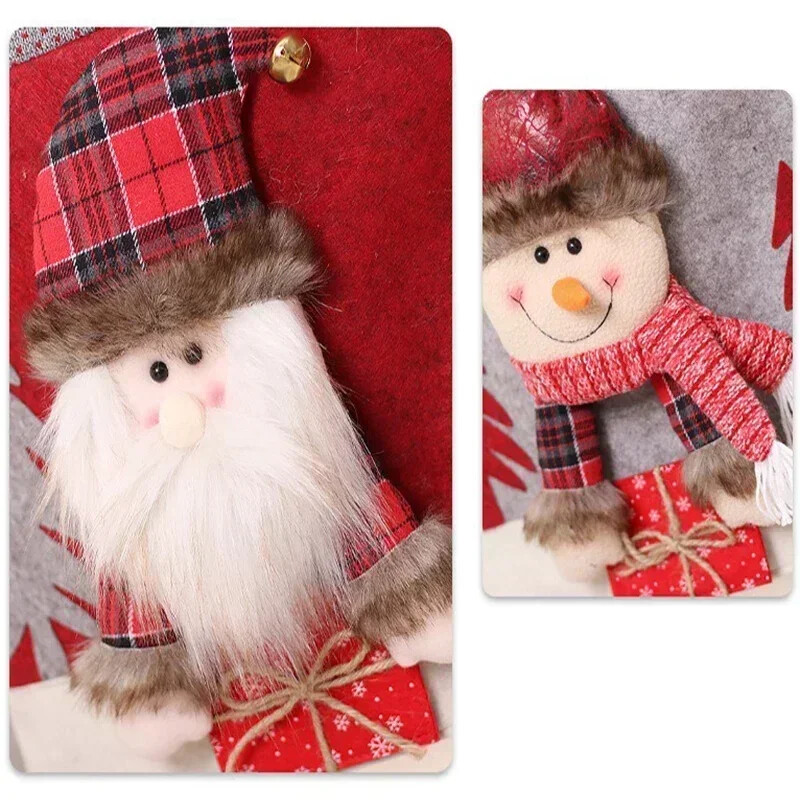 1 vnt Kalėdų kėdės užvalkalas 3D animacinių filmų namų stalas vakarienė kėdė lėlė sėdynės užvalkalas Kalėdų vakarėlio Naujųjų metų namų dekoravimas