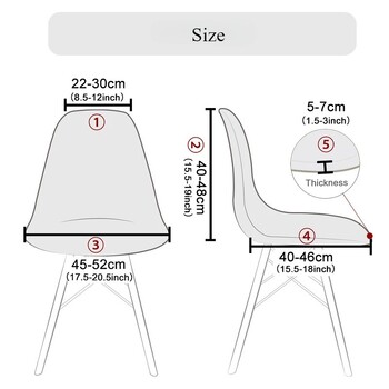 Кадифена черупка за столове Едноцветни разтегливи скандинавски кръгли калъфи за столове Еластична калъфка за трапезария Начало Хотел Парти Банкет 2024