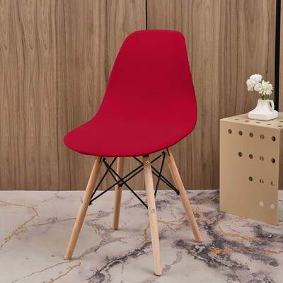 Velvet Shell krēsla pārvalks vienkrāsains, elastīgs ziemeļu apaļais krēslu pārvalks Elastīgs ēdamistabas sēdekļa pārvalks Mājas viesnīcas ballītes bankets 2024