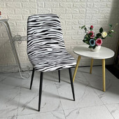 Zebra Stripes Shell kėdžių užvalkalai Nordic Spausdinti Atlošo Kėdės Užvalkalai Namų Barui Viešbučio Vakarėlis Stretch Kokybiškas valgomojo sėdynės užvalkalas