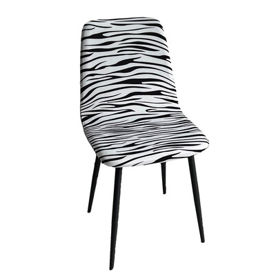 Zebra Stripes Shell kėdžių užvalkalai Nordic Spausdinti Atlošo Kėdės Užvalkalai Namų Barui Viešbučio Vakarėlis Stretch Kokybiškas valgomojo sėdynės užvalkalas