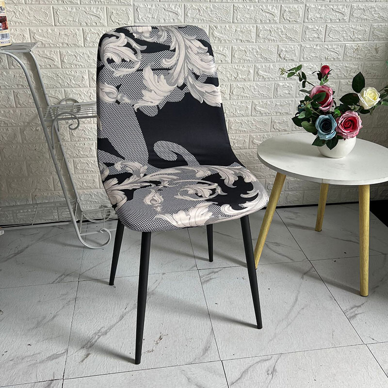 Zebra Stripes Shell kėdžių užvalkalai Nordic Spausdinti Atlošo Kėdės Užvalkalai Namų Barui Viešbučio Vakarėlis Stretch Kokybiškas valgomojo sėdynės užvalkalas