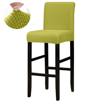 1 részes Jacquard szövetből készült székhuzat, tömör színű, rövid háttámla, nyújtható bár, székhuzat bankett étkező kis méretű székhuzat