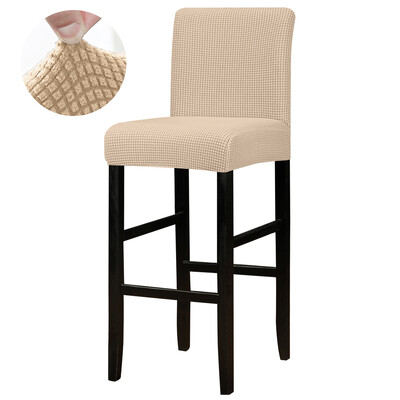 1 részes Jacquard szövetből készült székhuzat, tömör színű, rövid háttámla, nyújtható bár, székhuzat bankett étkező kis méretű székhuzat