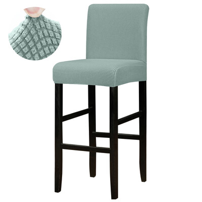 1 részes Jacquard szövetből készült székhuzat, tömör színű, rövid háttámla, nyújtható bár, székhuzat bankett étkező kis méretű székhuzat