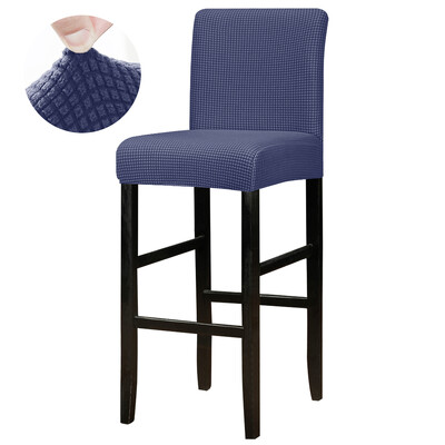 1 részes Jacquard szövetből készült székhuzat, tömör színű, rövid háttámla, nyújtható bár, székhuzat bankett étkező kis méretű székhuzat