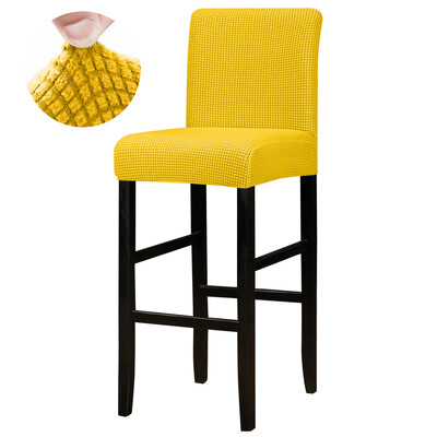 1 részes Jacquard szövetből készült székhuzat, tömör színű, rövid háttámla, nyújtható bár, székhuzat bankett étkező kis méretű székhuzat