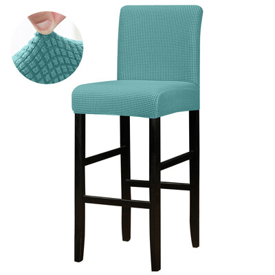 1 részes Jacquard szövetből készült székhuzat, tömör színű, rövid háttámla, nyújtható bár, székhuzat bankett étkező kis méretű székhuzat