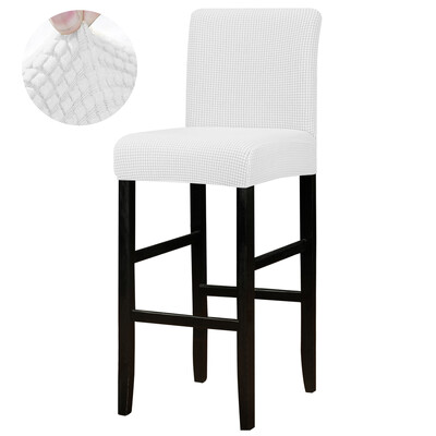 1 részes Jacquard szövetből készült székhuzat, tömör színű, rövid háttámla, nyújtható bár, székhuzat bankett étkező kis méretű székhuzat