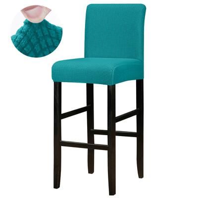 1 részes Jacquard szövetből készült székhuzat, tömör színű, rövid háttámla, nyújtható bár, székhuzat bankett étkező kis méretű székhuzat