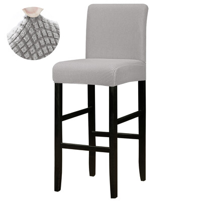 1 részes Jacquard szövetből készült székhuzat, tömör színű, rövid háttámla, nyújtható bár, székhuzat bankett étkező kis méretű székhuzat