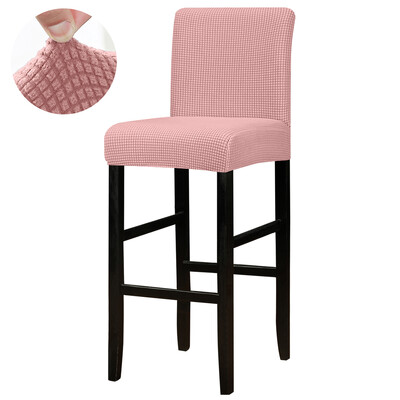 1 részes Jacquard szövetből készült székhuzat, tömör színű, rövid háttámla, nyújtható bár, székhuzat bankett étkező kis méretű székhuzat