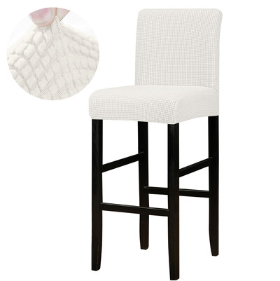 1 részes Jacquard szövetből készült székhuzat, tömör színű, rövid háttámla, nyújtható bár, székhuzat bankett étkező kis méretű székhuzat