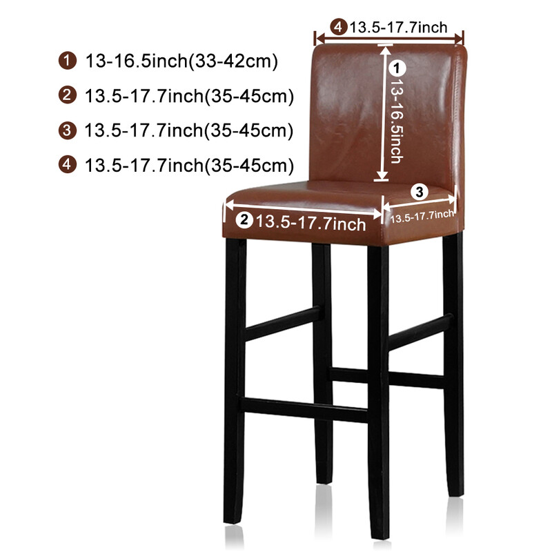 1 részes Jacquard szövetből készült székhuzat, tömör színű, rövid háttámla, nyújtható bár, székhuzat bankett étkező kis méretű székhuzat