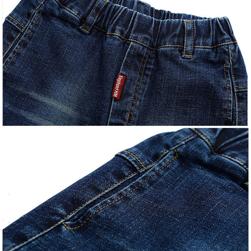 IENENS 4-11Y Mood Laste Teksad Poiss Denimpüksid Lasteriided Beebipoisid Elastsed vööpüksid Slim teksad poisile