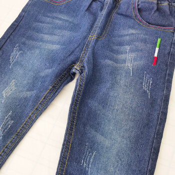 IEENS Kids Slim Jeans Teens Boy Casual Παντελόνι Παιδικό ελαστικό παντελόνι μέσης 4-11 ετών Fashion Μονόχρωμο ίσιο τζιν παντελόνι