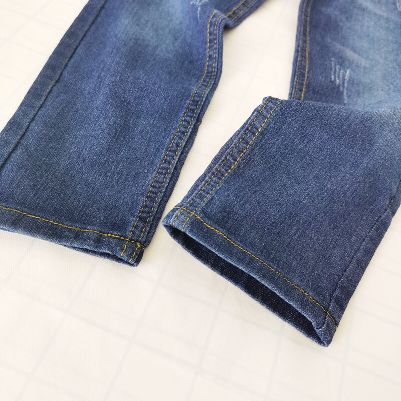 IENENS Gyerek Karcsú Farmer Tini Fiú Alkalmi Nadrág Gyermek Elasztikus Deréknadrág 4-11 éves Divat Egyszínű Egyenes Farmernadrág