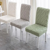 Naujas storėjantis elastinis žakardo kėdės užvalkalas namams visą sezoną 360° viskas įskaičiuota universalūs kėdžių užvalkalai žiemai šilti sėdynės užvalkalai