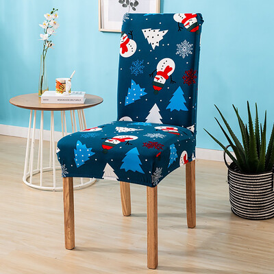 Karácsonyi étkező székhuzat Stretch Seat Slipcover székhuzatok nappaliba, konyhába, irodába, szállodába, bankettre, szertartásra, bulira