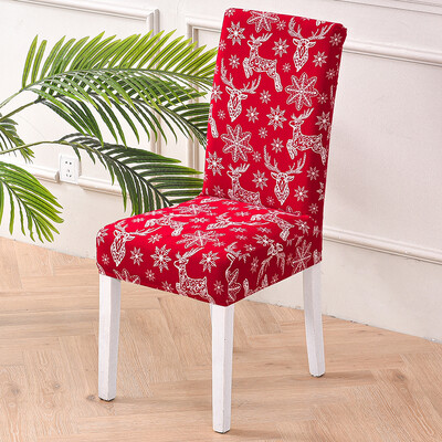 Karácsonyi étkező székhuzat Stretch Seat Slipcover székhuzatok nappaliba, konyhába, irodába, szállodába, bankettre, szertartásra, bulira