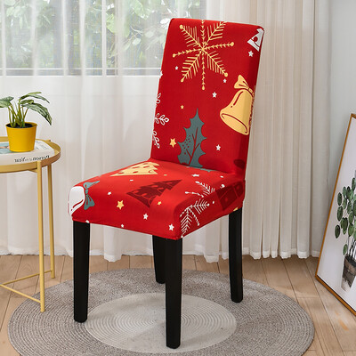 Karácsonyi étkező székhuzat Stretch Seat Slipcover székhuzatok nappaliba, konyhába, irodába, szállodába, bankettre, szertartásra, bulira
