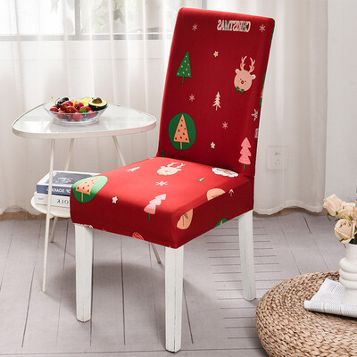 Karácsonyi étkező székhuzat Stretch Seat Slipcover székhuzatok nappaliba, konyhába, irodába, szállodába, bankettre, szertartásra, bulira