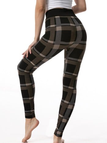 CUHAKCI Workout Running Push Up Slim Women Leggings Hole Print Trousers Дънки от изкуствен деним Еластични панталони с висока талия Фитнес Спорт