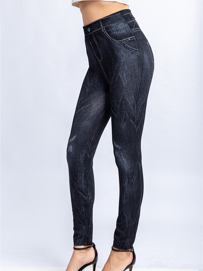 CUHAKCI treniņš Skriešana Push Up Slaidas Sievietes Legingi Ar caurumu apdrukas bikses Mākslīgās džinsa džinsi ar augstu vidukli elastīgas bikses Fitness Sports