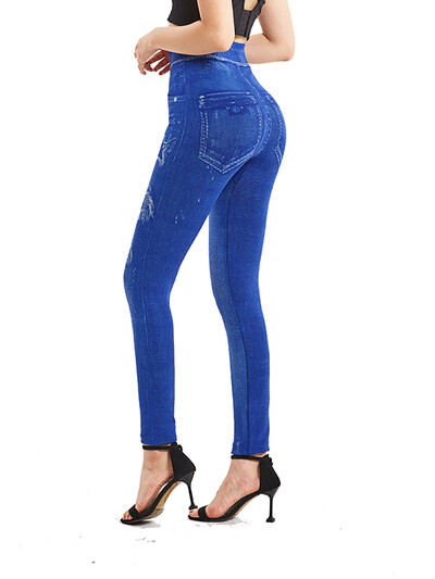 CUHAKCI treniņš Skriešana Push Up Slaidas Sievietes Legingi Ar caurumu apdrukas bikses Mākslīgās džinsa džinsi ar augstu vidukli elastīgas bikses Fitness Sports