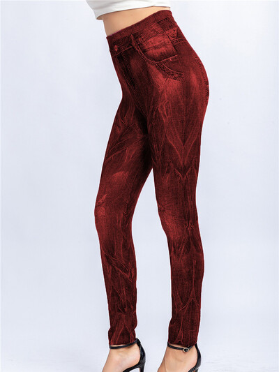 CUHAKCI treniņš Skriešana Push Up Slaidas Sievietes Legingi Ar caurumu apdrukas bikses Mākslīgās džinsa džinsi ar augstu vidukli elastīgas bikses Fitness Sports