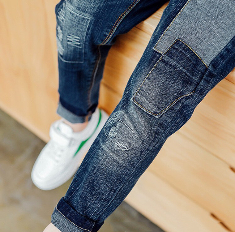 3-14 éves kék gyerek farmernadrág fiúknak gyerek kék farmer nadrág nadrág gyerek ruha 4 5 6 7 8 10 12 14 éves OKD239587