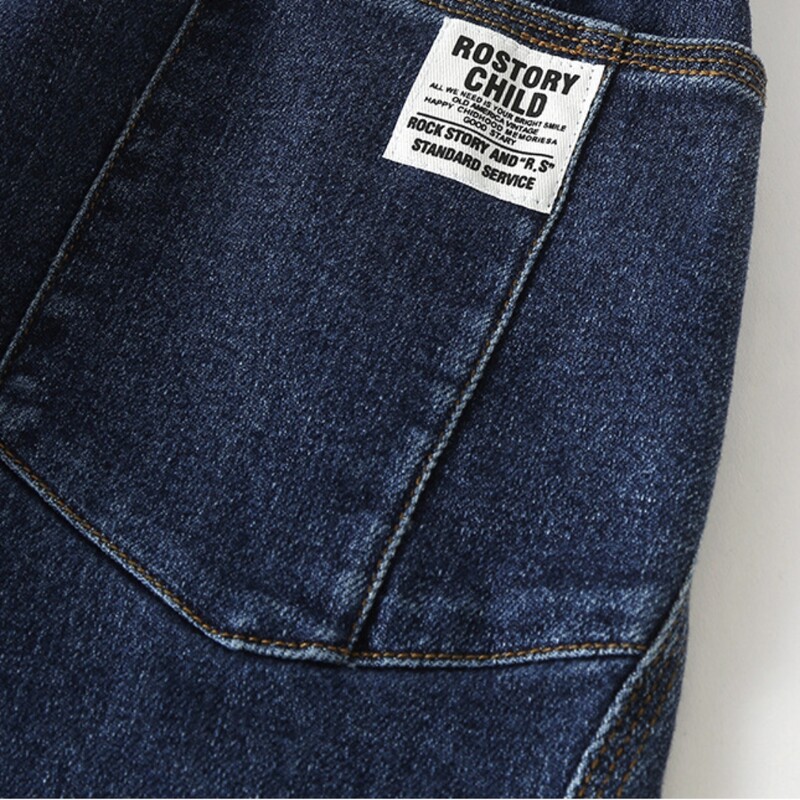 3–14 gadus veci zēni Džinsi Bērnu zili Modes Vienkrāsainas Bikses Džinsu Bikses Bērnu Apģērbi 4 5 6 7 8 10 12 14 gadi OKD239573