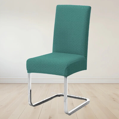 Vastag Jacquard háttámla székhuzatok T-alakú mintás szék ülőgarnitúra Elasztikus étkezőszékvédő irodai étterem univerzális