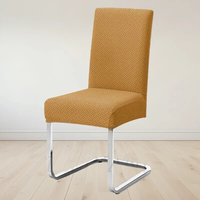 Vastag Jacquard háttámla székhuzatok T-alakú mintás szék ülőgarnitúra Elasztikus étkezőszékvédő irodai étterem univerzális