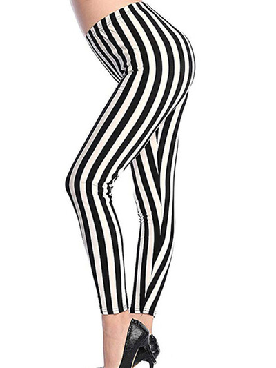 CUHAKCI modes rūtaini apdruka Legingi Sieviešu Sexy Fitness Leggins Režģis Ziedu svītras Bikses ar augstu vidukli Zīmuļu bikses