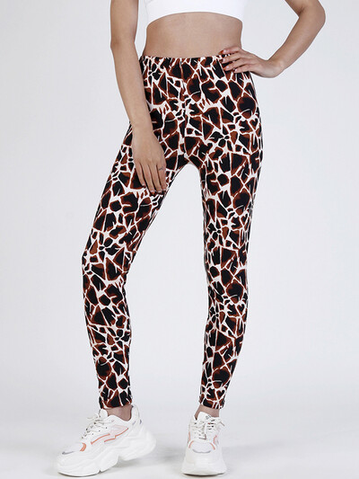 CUHAKCI modes rūtaini apdruka Legingi Sieviešu Sexy Fitness Leggins Režģis Ziedu svītras Bikses ar augstu vidukli Zīmuļu bikses