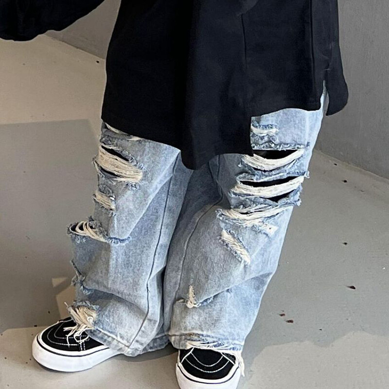 Pavasaris Rudens Bērni Zēniem Zēniem Kovboju Bērnu Apģērbi Džinsiem Ikdienišķiem Bērniem Zēniem Zēniem Izplēstiem Bērnu Džinsiem