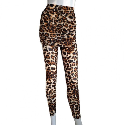 Jambiere false din două piese Pantaloni Jambiere subțiri Pachet de pantaloni pentru femei Fusta plisată pentru șold Geantă de culoare solidă Pantaloni laterali pentru șold S-XXXL